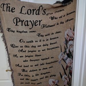 Inspirational Blanket Throw of The Lord's Prayer